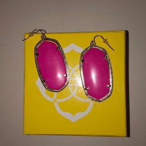 Hot pink Kendra Scott earrings (Danielle)